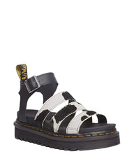 Dr Martens Blaire 3 Strap Sandal Cow Print Hair & Black Athena