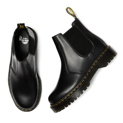 dr martens 2976 bex smooth chelsea black boots different angles