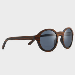 Soek Wanderer Oak Wood Sunglasses Black Polarised Lens